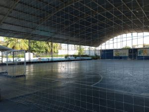 Ginásio com dimensões oficiais da FIFA
